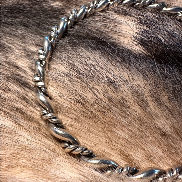 Authentic Navajo Signed Heavy Gauge Sterling Silver Bangle Bracelet - Picture 6 of 8